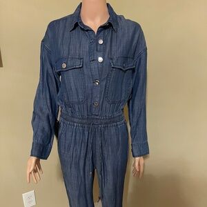 Bebe Brand Denim Jumpsuit NWT